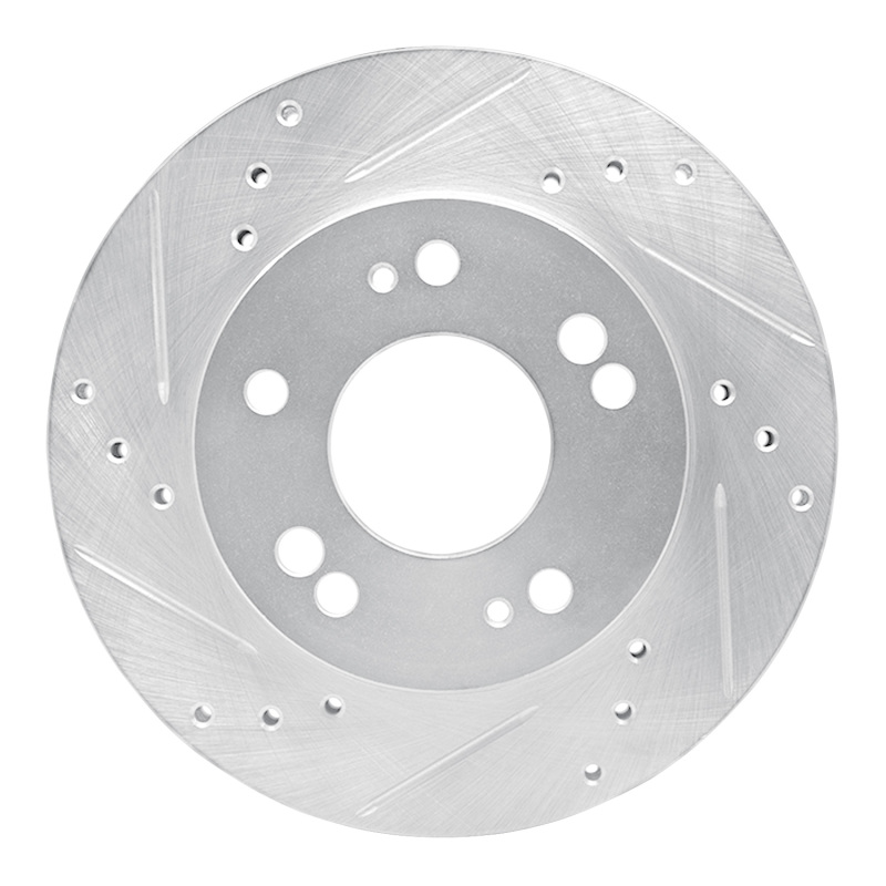 Picture of R1 90-05 Chrysler SEBRING Front Left Drilled & Slotted Silver Brake Rotor