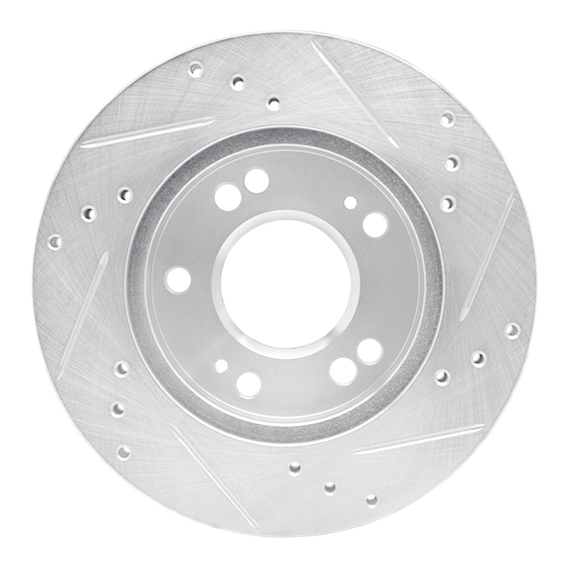 Picture of R1 90-05 Chrysler SEBRING Front Left Drilled & Slotted Silver Brake Rotor