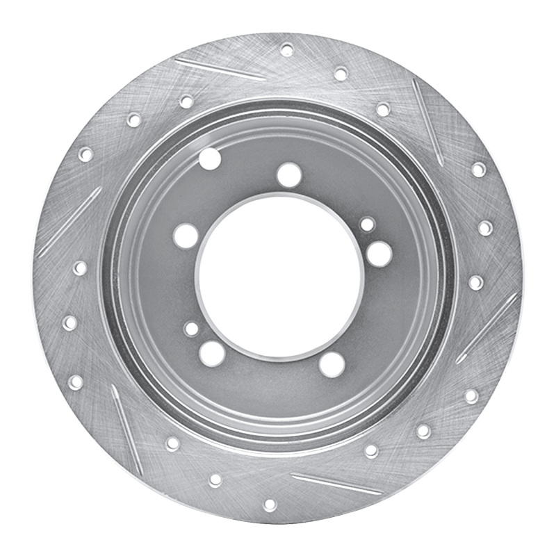 Picture of R1 94-07 Chrysler SEBRING Rear Left Drilled & Slotted Silver Brake Rotor