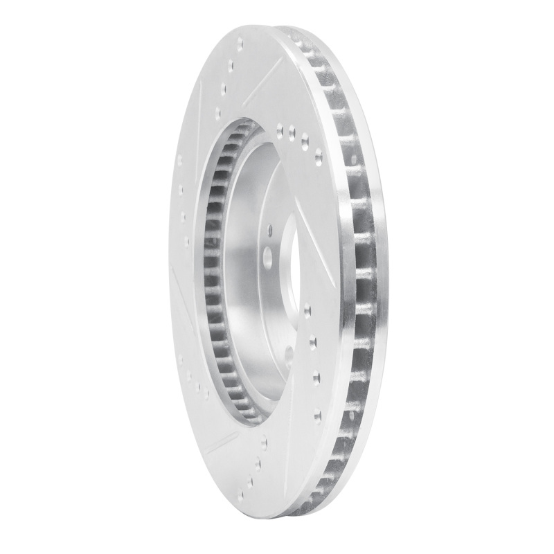 Picture of R1 00-24 Chrysler SEBRING Front Right Drilled & Slotted Silver Brake Rotor
