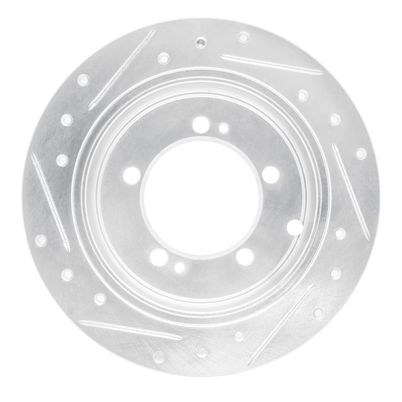 Picture of R1 94-07 Chrysler SEBRING Rear Right Drilled & Slotted Silver Brake Rotor