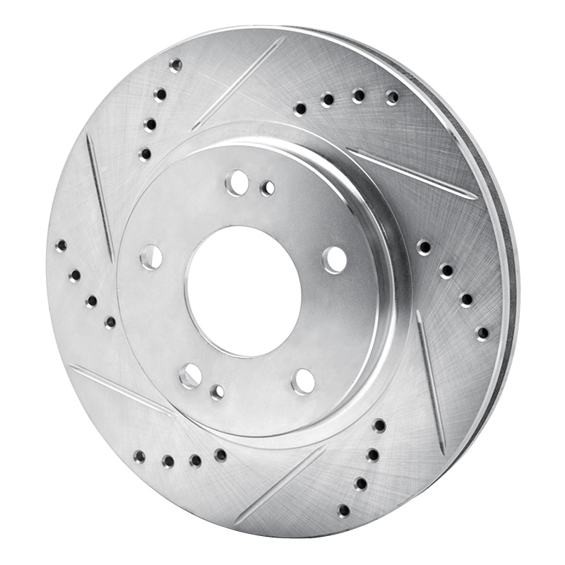 Picture of R1 00-24 Chrysler SEBRING Front Left Drilled & Slotted Silver Brake Rotor