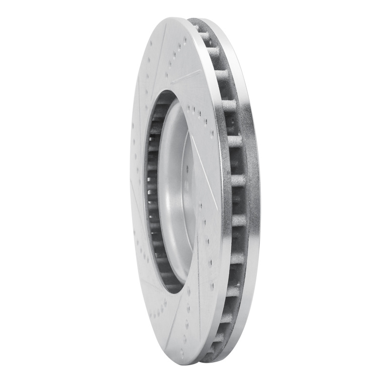 Picture of R1 03-06 Mitsubishi Lancer Front Right Drilled & Slotted Silver Brake Rotor