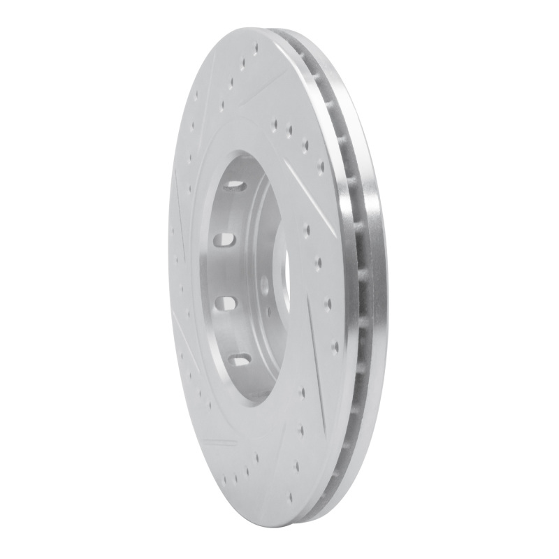Picture of R1 05-22 Mitsubishi Outlander PHEV Front Right Drilled & Slotted Silver Brake Rotor