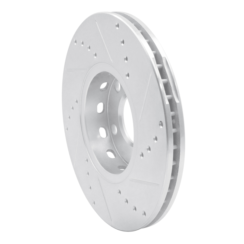 Picture of R1 92-08 Audi A4 (USA/Canada) Front Left Drilled & Slotted Silver Brake Rotor