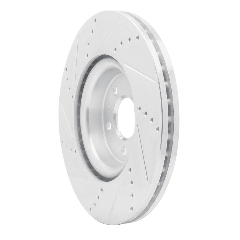 Picture of R1 12-20 Audi A6 (USA/Canada) Front Right Drilled & Slotted Silver Brake Rotor