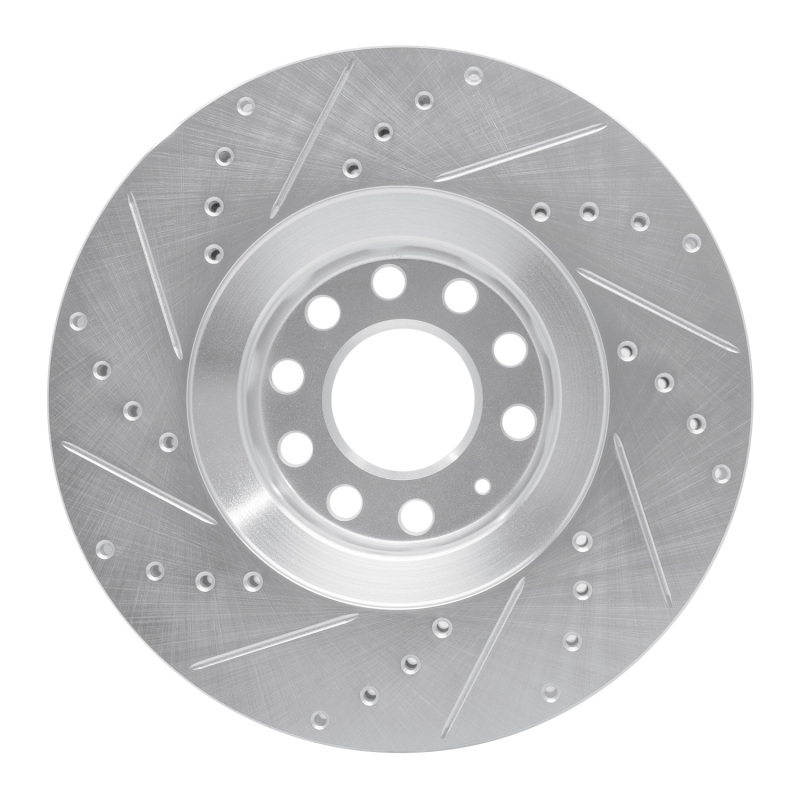 Picture of R1 98-09 Audi A4 (USA/Canada) Front Right Drilled & Slotted Silver Brake Rotor