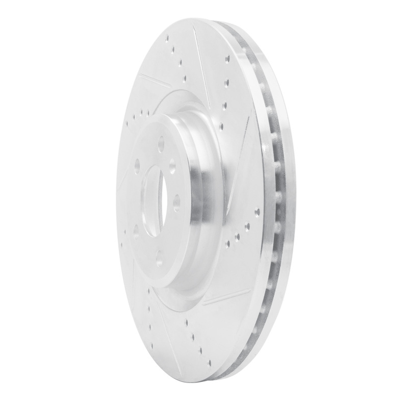 Picture of R1 12-20 Audi A6 (USA/Canada) Front Right Drilled & Slotted Silver Brake Rotor