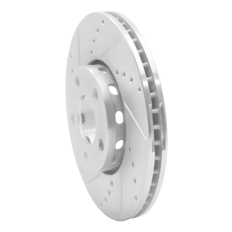 Picture of R1 92-08 Audi A4 (USA/Canada) Front Left Drilled & Slotted Silver Brake Rotor