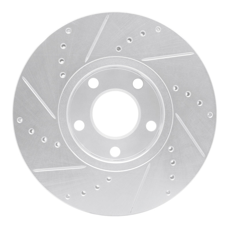 Picture of R1 92-08 Audi A6 Quattro Front Right Drilled & Slotted Silver Brake Rotor