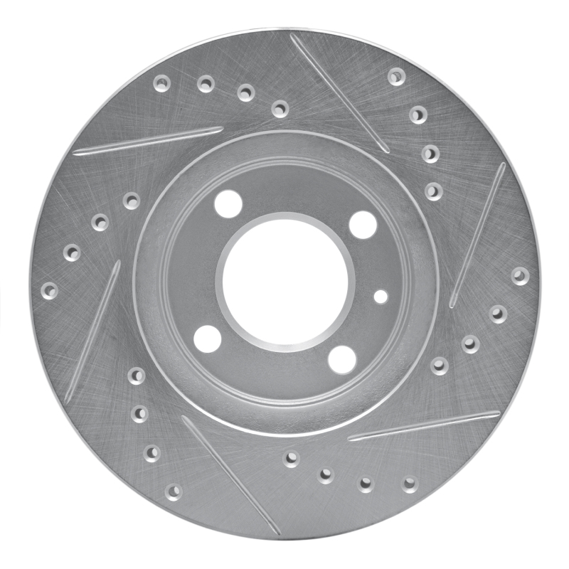 Picture of R1 86-08 Volkswagen Quantum Front Left Drilled & Slotted Silver Brake Rotor