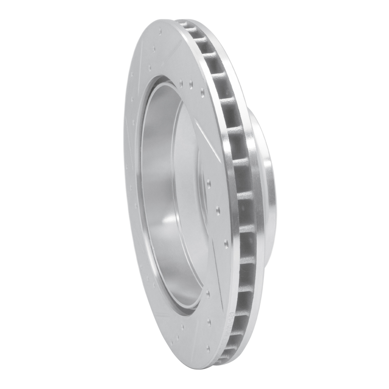 Picture of R1 03-18 Audi Q7 Rear Right Drilled & Slotted Silver Brake Rotor