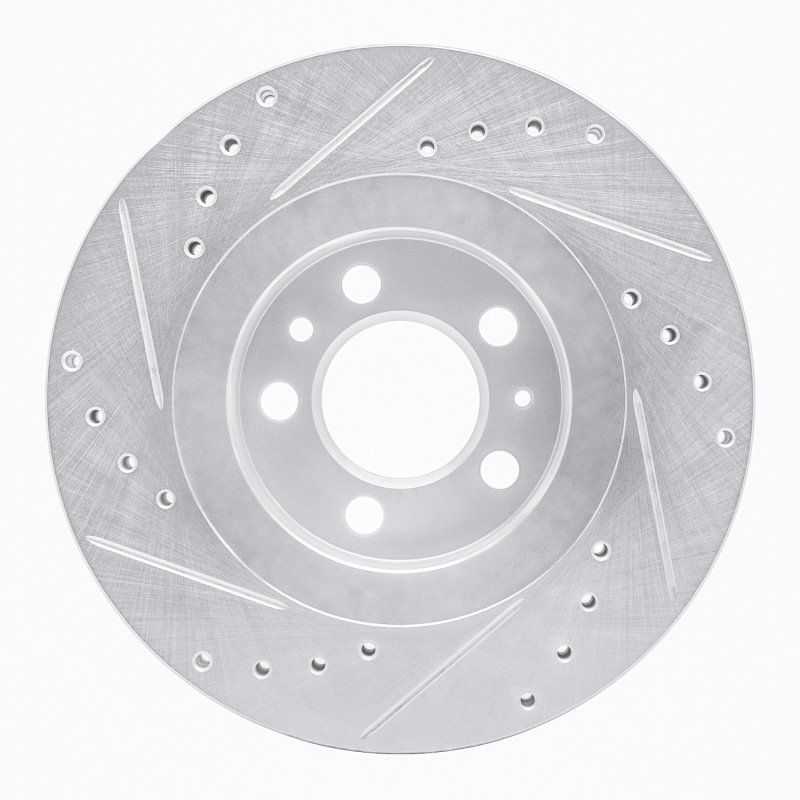 Picture of R1 98-15 Volkswagen Golf City (Canada) Front Right Drilled & Slotted Silver Brake Rotor