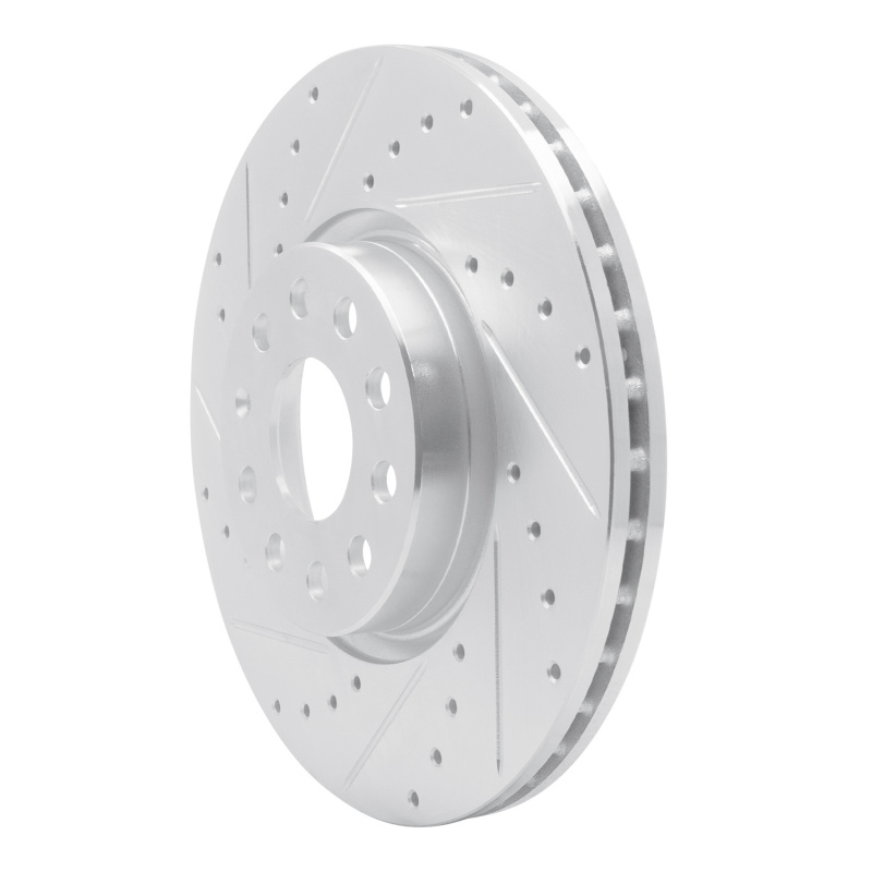 Picture of R1 05-25 Audi Q3 Front Left Drilled & Slotted Silver Brake Rotor