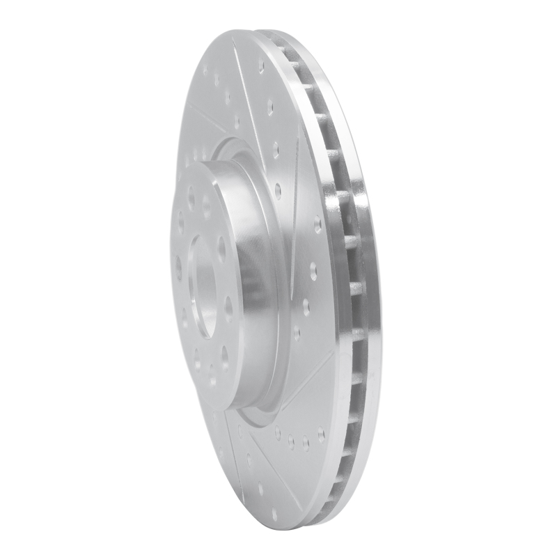Picture of R1 05-25 Audi A3 Quattro Front Right Drilled & Slotted Silver Brake Rotor