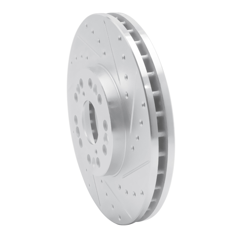 Picture of R1 92-10 Lexus IS300 Front Right Drilled & Slotted Silver Brake Rotor