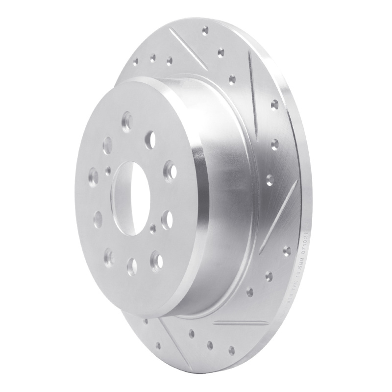 Picture of R1 98-10 Lexus IS300 Rear Right Drilled & Slotted Silver Brake Rotor