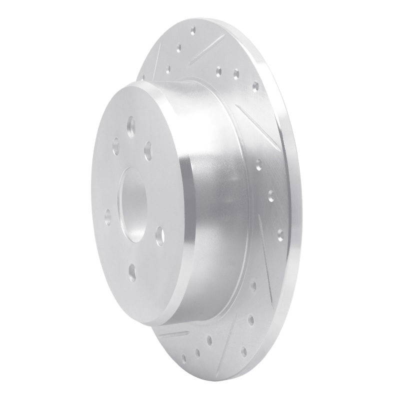 Picture of R1 98-10 Lexus GS430 Rear Left Drilled & Slotted Silver Brake Rotor