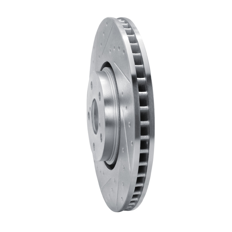 Picture of R1 07-11 Lexus GS350 Left Front Drilled & Slotted Silver Brake Rotor