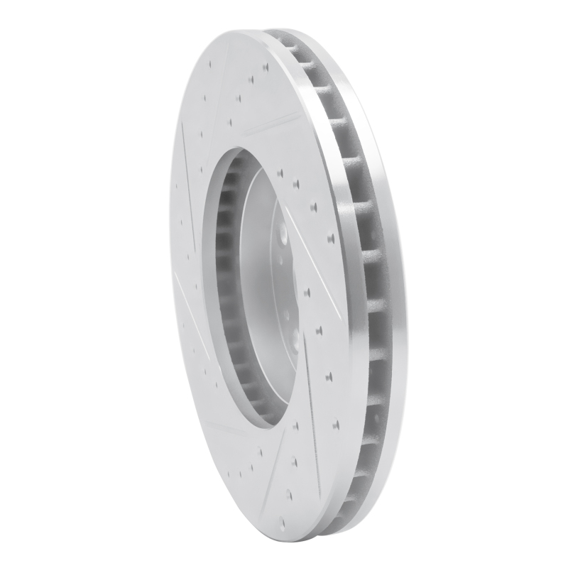 Picture of R1 92-10 Lexus IS300 Front Right Drilled & Slotted Silver Brake Rotor