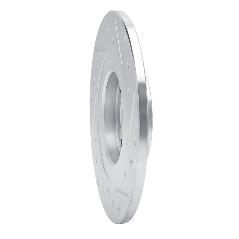 Picture of R1 81-84 Toyota Starlet Front Left Drilled & Slotted Silver Brake Rotor