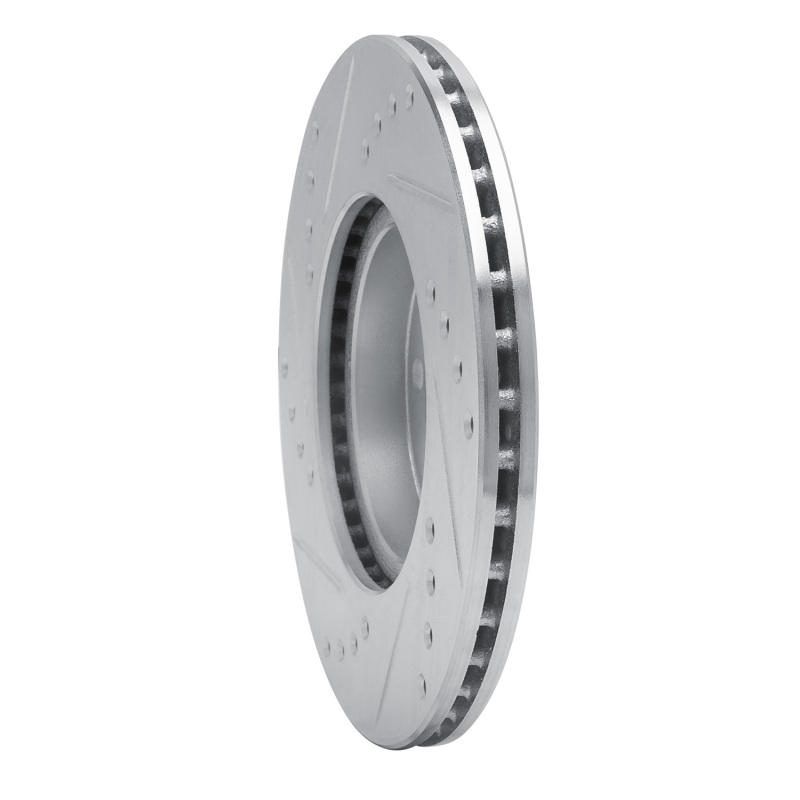 Picture of R1 84-87 Toyota Corolla (US/Canada) Front Right Drilled & Slotted Silver Brake Rotor