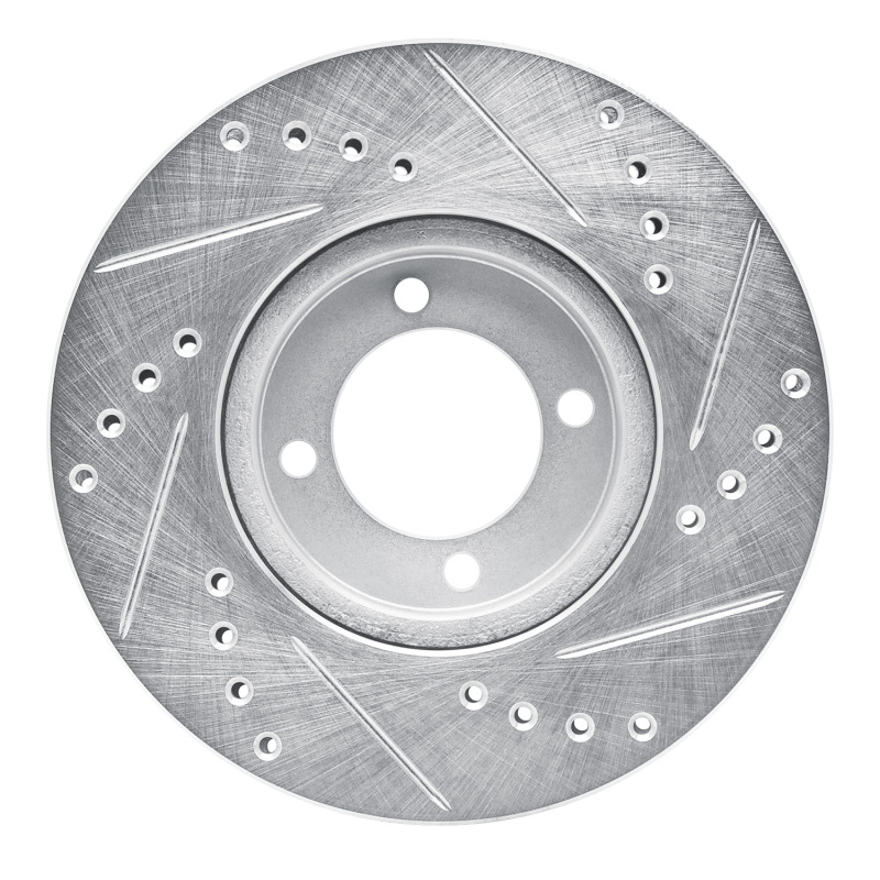 Picture of R1 84-87 Toyota Corolla (US/Canada) Front Left Drilled & Slotted Silver Brake Rotor