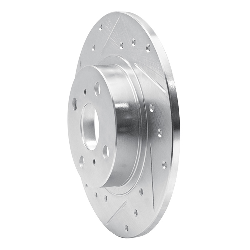 Picture of R1 87-89 Toyota MR2 Rear Left Drilled & Slotted Silver Brake Rotor