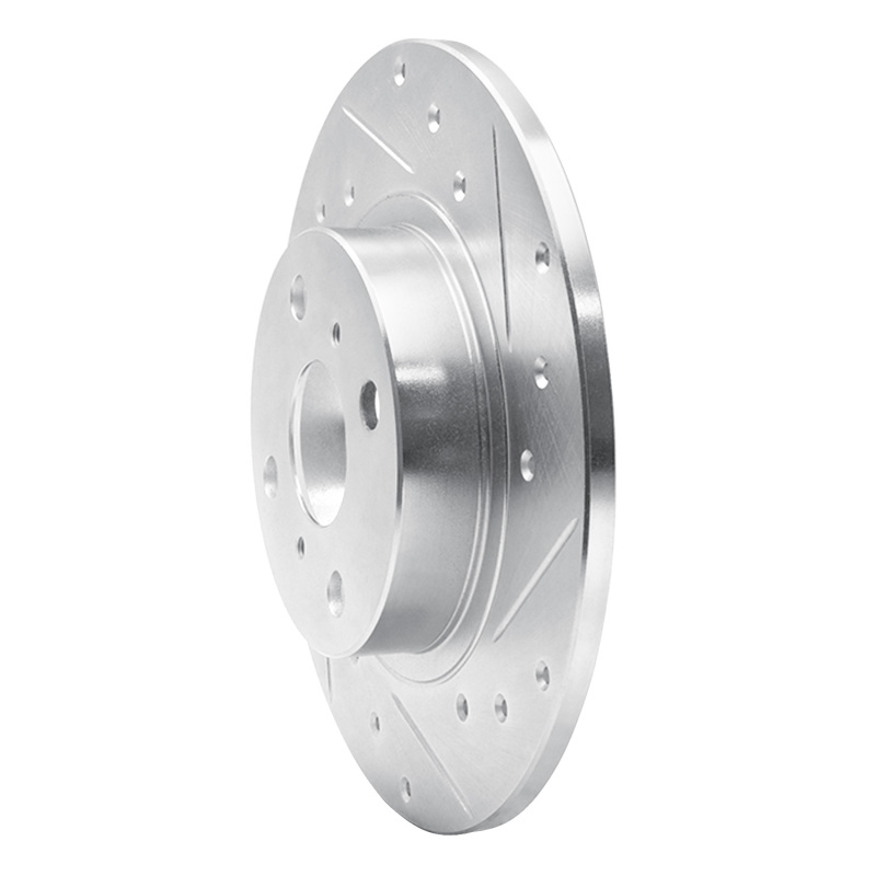 Picture of R1 87-89 Toyota MR2 Rear Right Drilled & Slotted Silver Brake Rotor