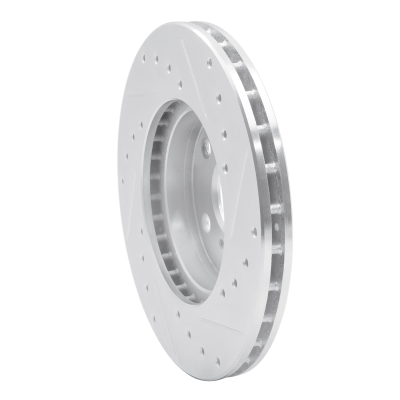 Picture of R1 90-91 Toyota Celica Front Left Drilled & Slotted Silver Brake Rotor