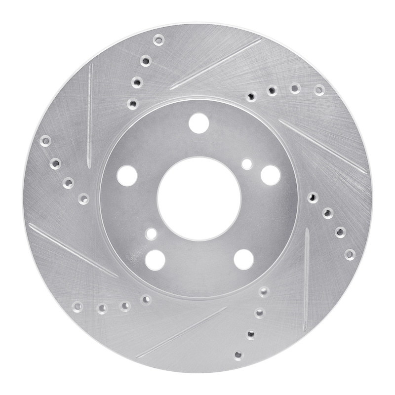 Picture of R1 92-06 Lexus ES300 Front Left Drilled & Slotted Silver Brake Rotor