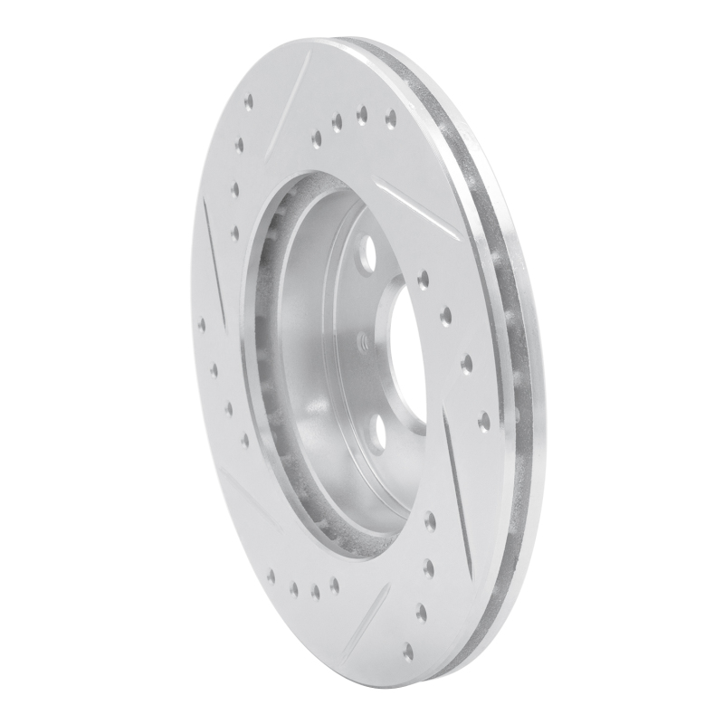 Picture of R1 91-99 Toyota Paseo Front Right Drilled & Slotted Silver Brake Rotor