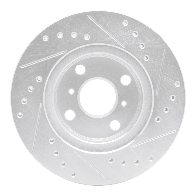 Picture of R1 92-95 Toyota Paseo Front Left Drilled & Slotted Silver Brake Rotor