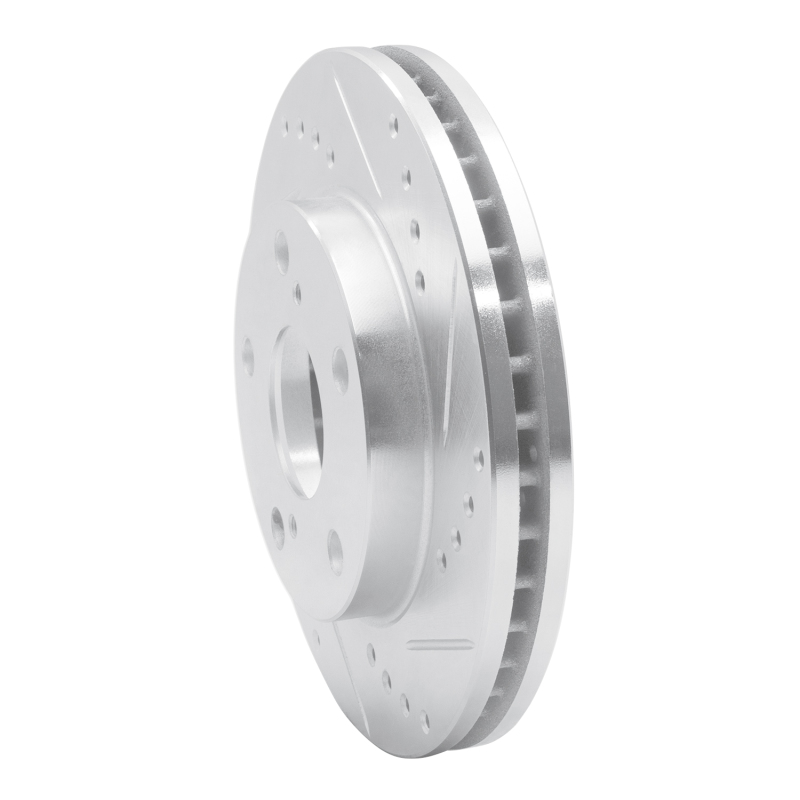 Picture of R1 92-01 Toyota Camry Front Right Drilled & Slotted Silver Brake Rotor