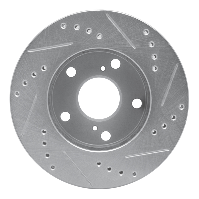 Picture of R1 92-01 Toyota Camry Front Left Drilled & Slotted Silver Brake Rotor