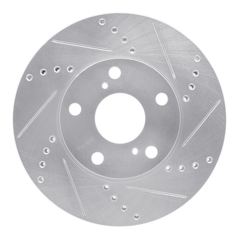 Picture of R1 92-06 Lexus ES300 Front Right Drilled & Slotted Silver Brake Rotor