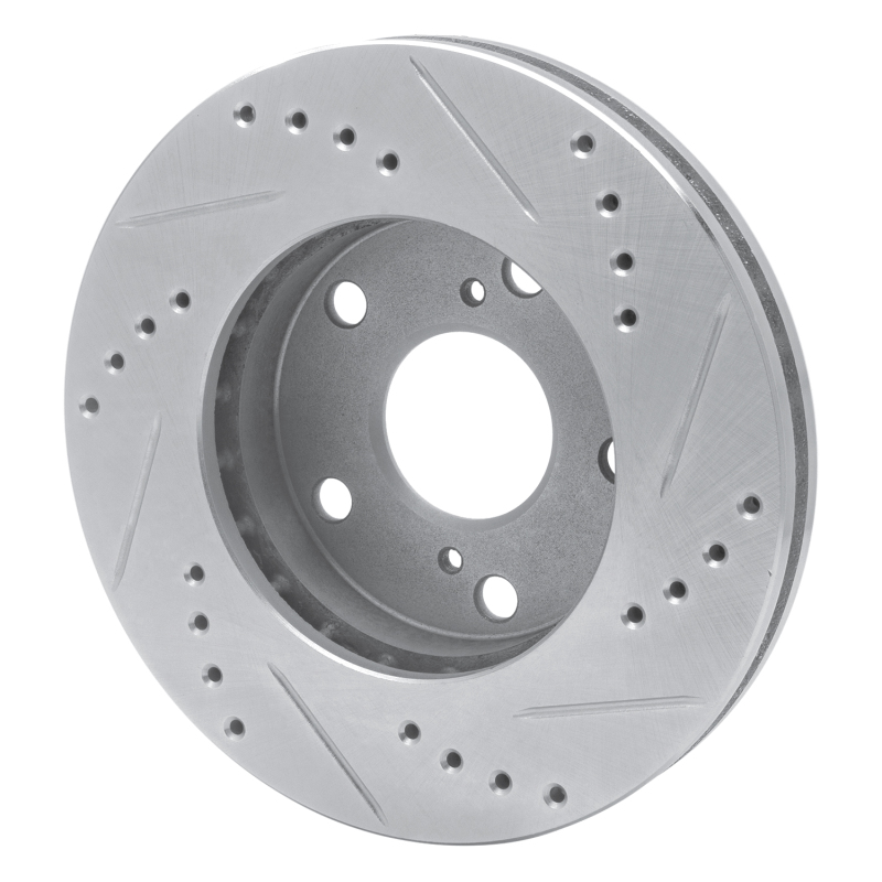Picture of R1 92-01 Toyota Camry Front Left Drilled & Slotted Silver Brake Rotor