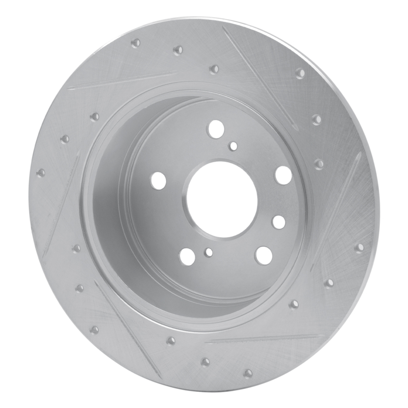 Picture of R1 92-03 Lexus ES300 Rear Left Drilled & Slotted Silver Brake Rotor