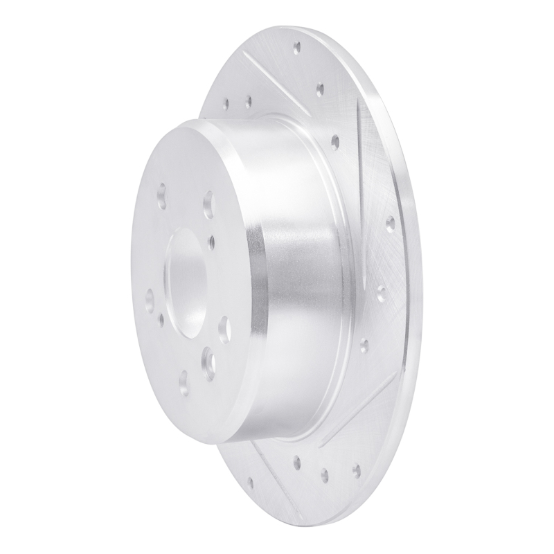 Picture of R1 92-03 Lexus RX300 Rear Right Drilled & Slotted Silver Brake Rotor