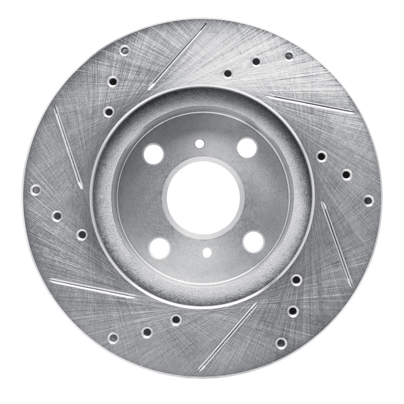 Picture of R1 93-02 Chevrolet Prizm Front Right Drilled & Slotted Silver Brake Rotor