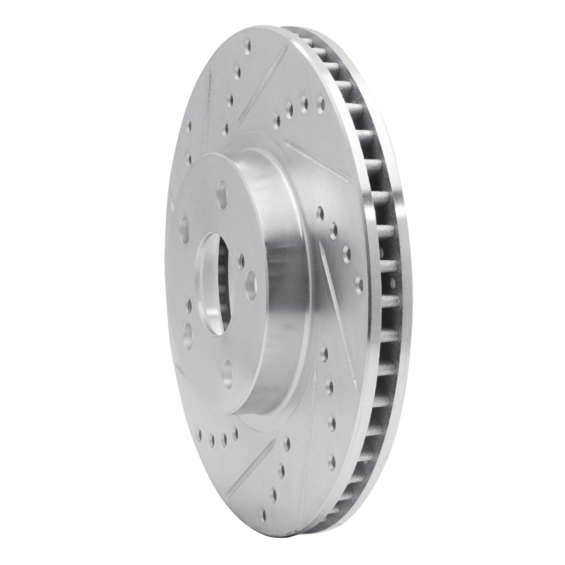 Picture of R1 00-10 Pontiac Vibe Front Left Drilled & Slotted Silver Brake Rotor