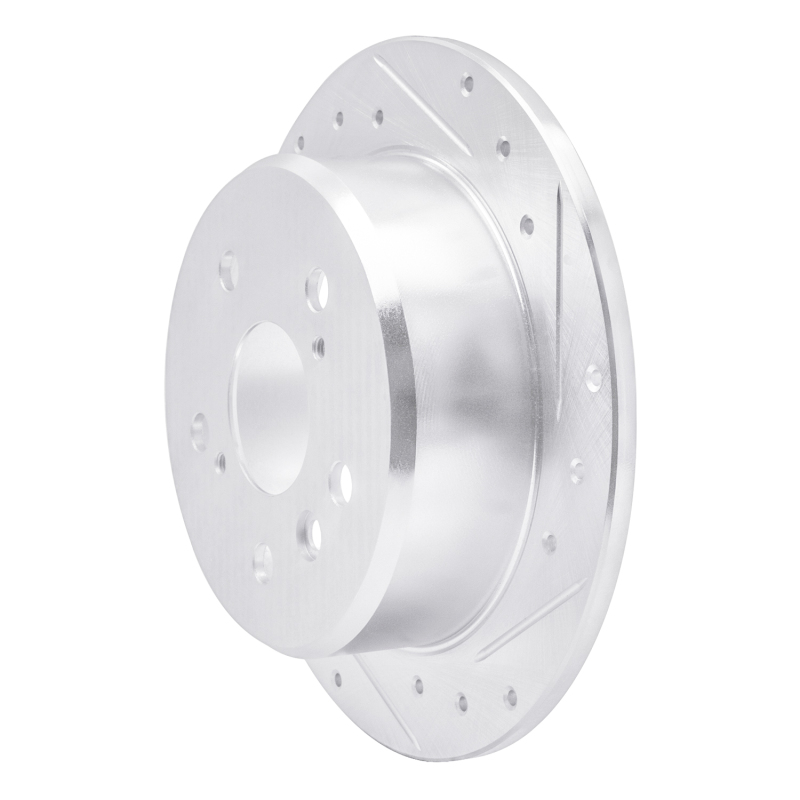 Picture of R1 92-03 Lexus ES300 Rear Right Drilled & Slotted Silver Brake Rotor