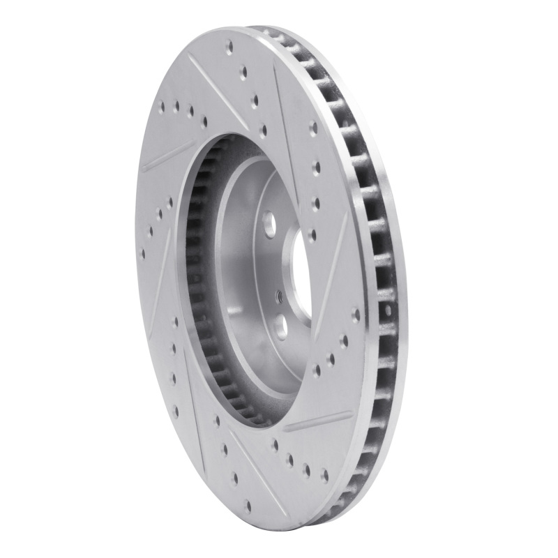 Picture of R1 00-10 Pontiac Vibe Front Left Drilled & Slotted Silver Brake Rotor