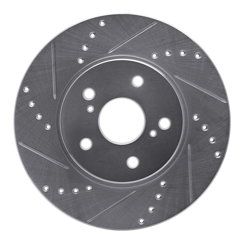 Picture of R1 02-15 Lexus IS250 Front Left Drilled & Slotted Silver Brake Rotor