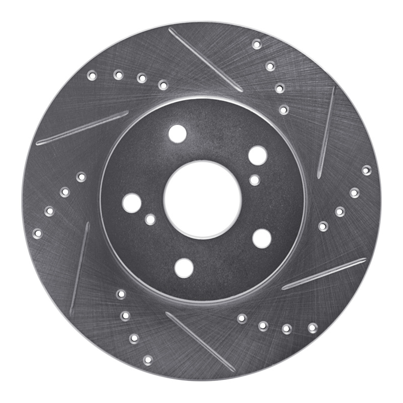 Picture of R1 02-15 Lexus IS250 Front Right Drilled & Slotted Silver Brake Rotor