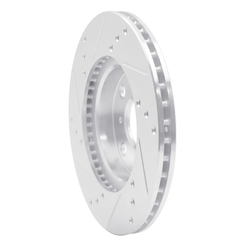 Picture of R1 00-05 Toyota MR2 Spyder Front Right Drilled & Slotted Silver Brake Rotor