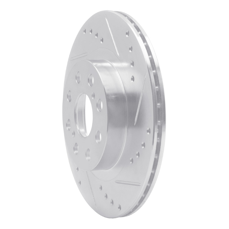 Picture of R1 00-05 Toyota MR2 Spyder Rear Right Drilled & Slotted Silver Brake Rotor