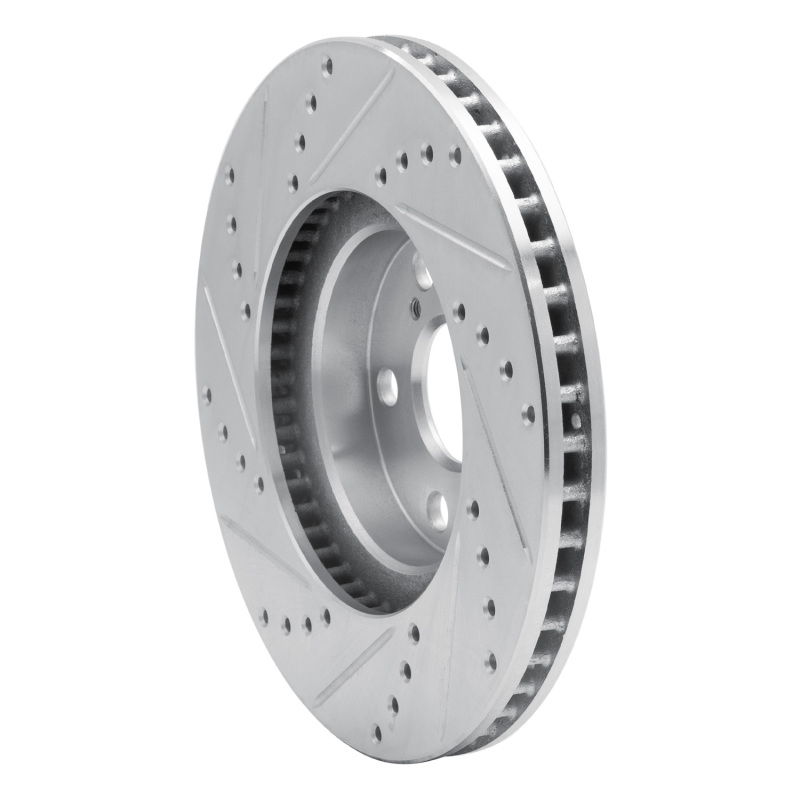 Picture of R1 00-10 Pontiac Vibe Front Right Drilled & Slotted Silver Brake Rotor