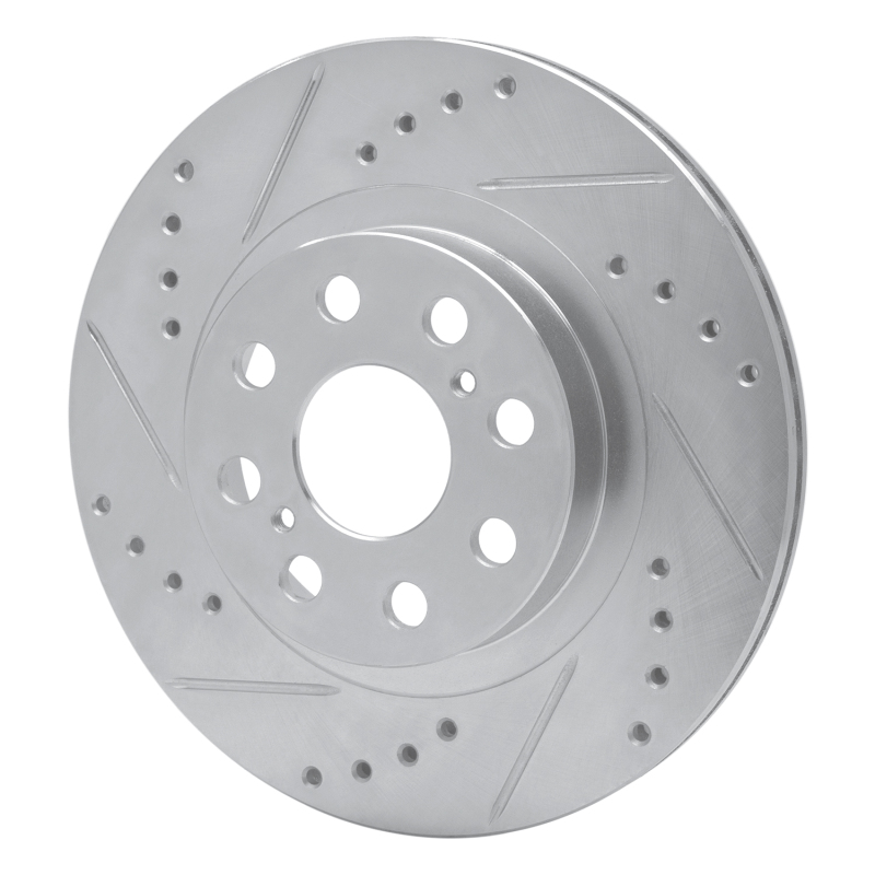 Picture of R1 00-05 Toyota MR2 Spyder Rear Left Drilled & Slotted Silver Brake Rotor