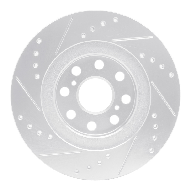 Picture of R1 00-05 Toyota MR2 Spyder Rear Right Drilled & Slotted Silver Brake Rotor